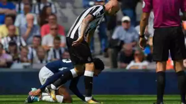 Premier League!! Newcastle Star Jonjo Shelvey Seeing Psychologist To Control His Temper After Horrible Tackle Against Dele Alli